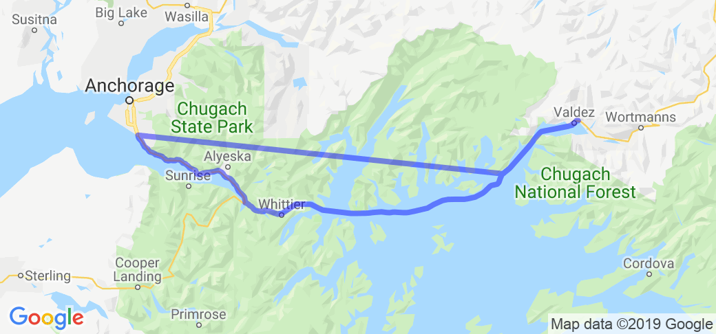 Whittier and Valdez (includes ferry ride) |  United States