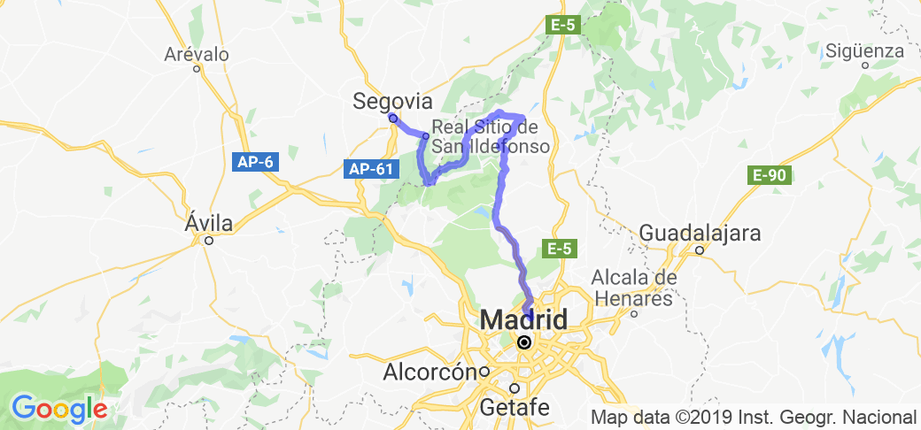 Madrid to Segovia through Navacerrada Mountains |  Routes Around the World