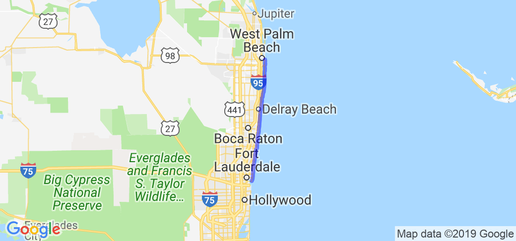 Ft. Lauderdale to West Palm Beach on 1A |  United States