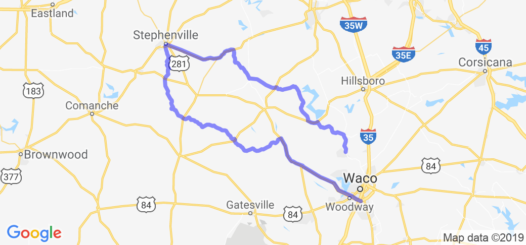 Waco to Stephenville Scenic Loop |  United States