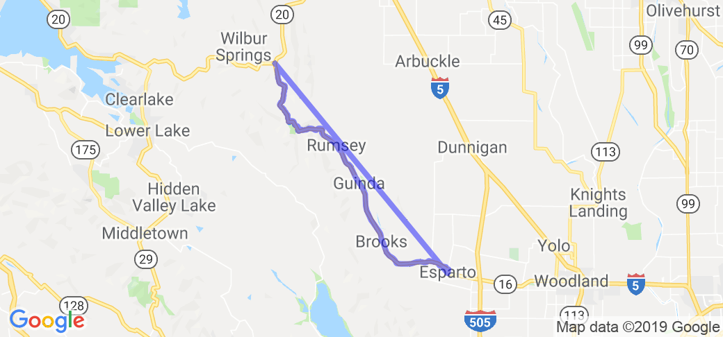 CA Route 36 from Esparto to Wilbur Springs |  United States