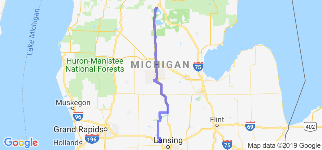 Central Michigan Excursion - Grand Ledge to N. Higgins Lake (US127 Alternate Route) |  United States