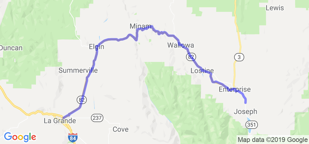 Oregon Hwy 82 Wallowa Valley to La Grande |  United States