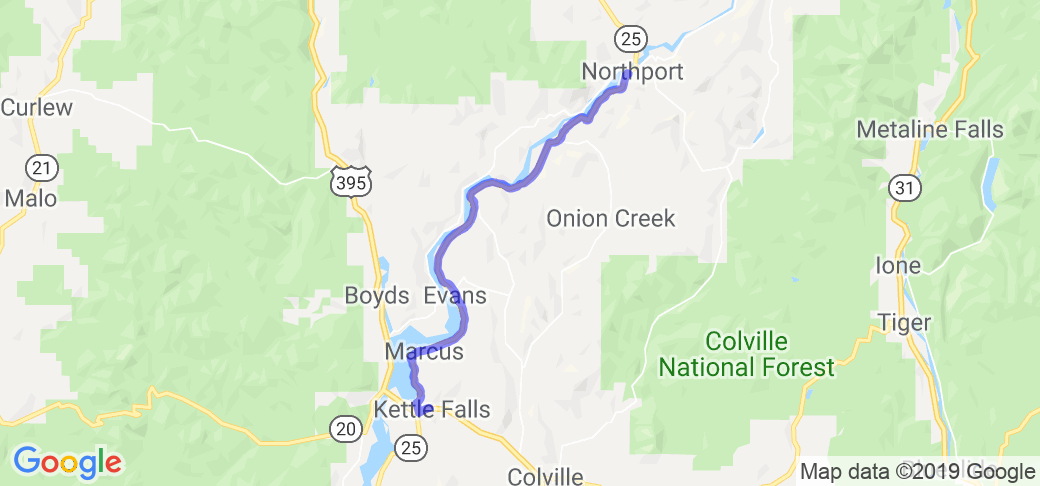 Highway 25 from Kettle Falls to Northport |  United States