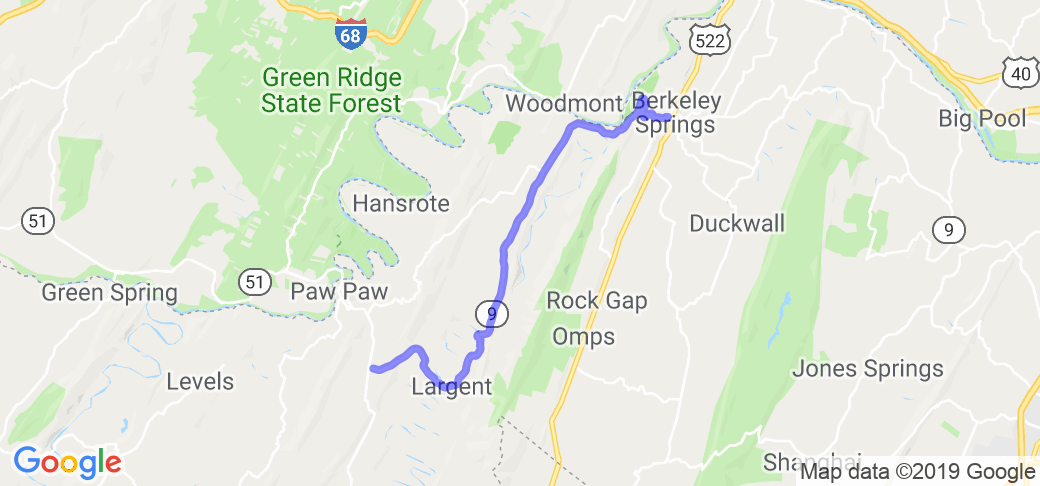 WV State Rt. 9 - Berkeley Springs to Paw Paw, WV |  United States