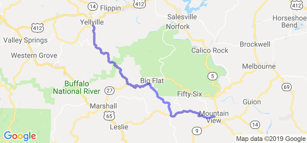 Bull Shoals Area to Mountain View Along Route 14 |  United States