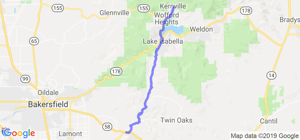 Caliente to Kernville on County Rd 483 |  United States