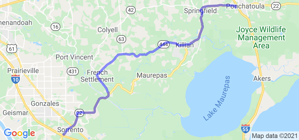 Route 22 from Sorrento to Ponchatoula |  United States