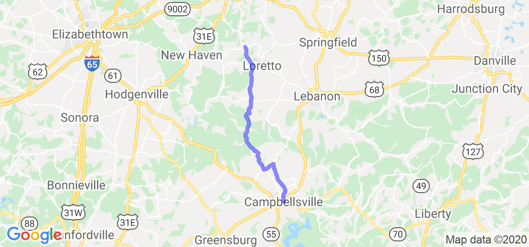 Campbellsville to Holy Cross KY |  United States