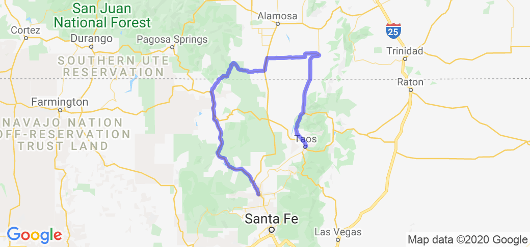 Espanola to Chama to Sa Luis to Taos Loop |  New Mexico