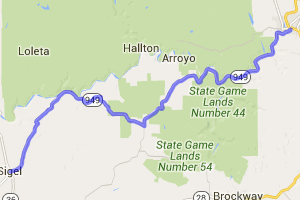 Pennsylvania Route 949 - Sigel, PA to Ridgway, PA - |  United States