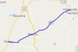 OK 63 Scenic country ride - Haileyville to Kiowa |  United States