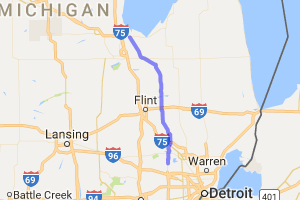 Oakland County Lakes to Bay City on M15 |  United States