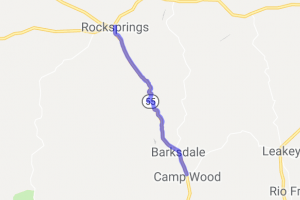 Rocksprings to Camp Wood on TX Route 55 |  United States
