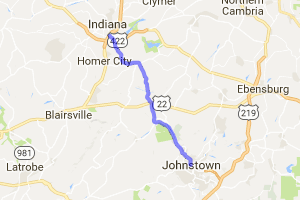 Indiana PA to Johnstown PA on Route 56 |  United States