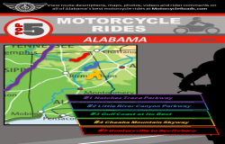 Top 5 Motorcycle Rides in Alabama based on 2021 riding season data