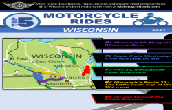 Top 5 Motorcycle Rides in Wisconsin based on 2021 riding season data
