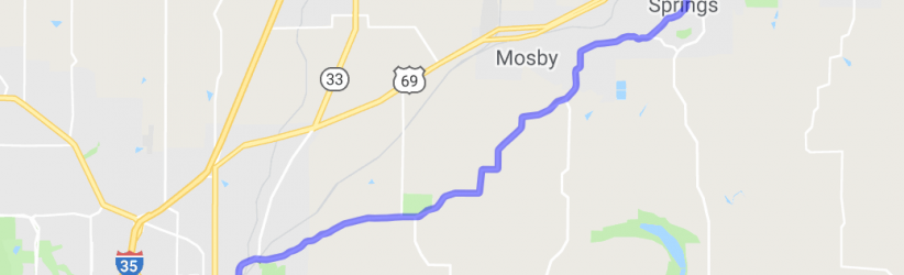County Road H from Liberty MO to Excelsior Springs |  United States