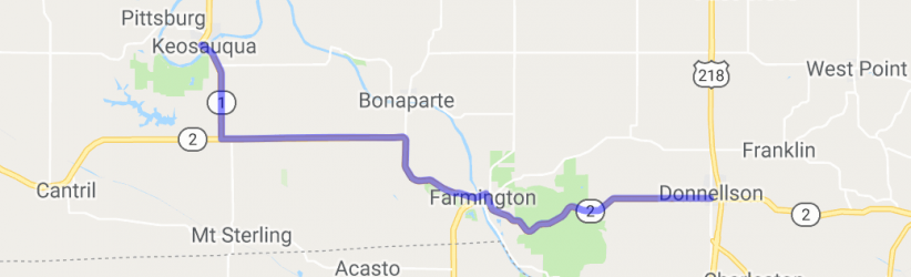 Donnellson to Keosauqua (Rt 2 & Rt 1) |  United States