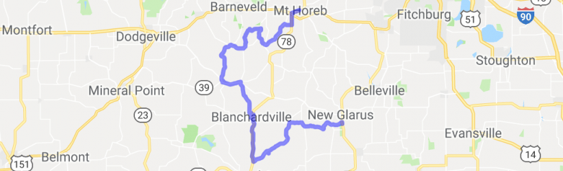 Mt. Horeb to New Glarus, The Long Way |  United States