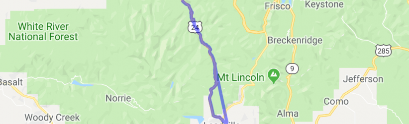 Leadville to Minturn on US 24 |  United States