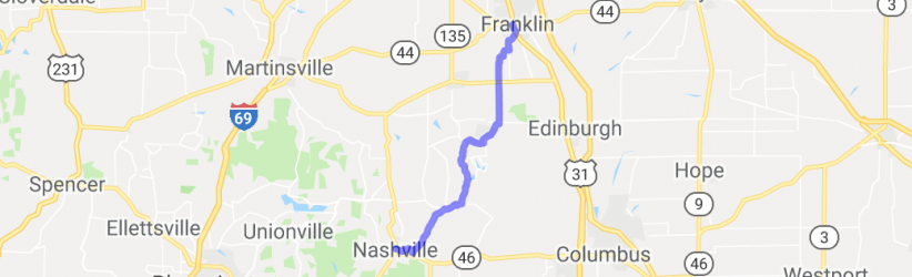 Franklin to Nashville, Indiana |  United States