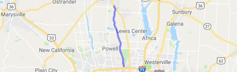 Columbus to Delaware on Route 315 |  United States