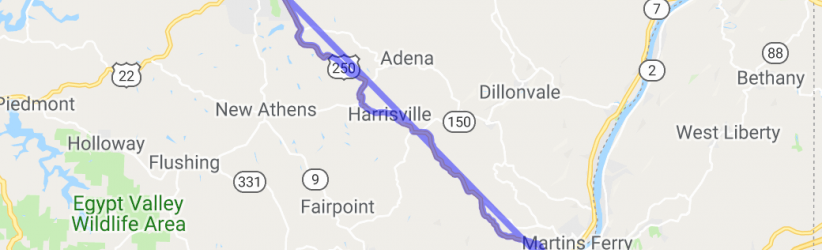 Ohio US Route 250 - Bridgeport, OH to Cadiz, OH |  United States