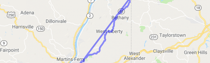 State Route 88 from Wheeling to the PA Border |  United States