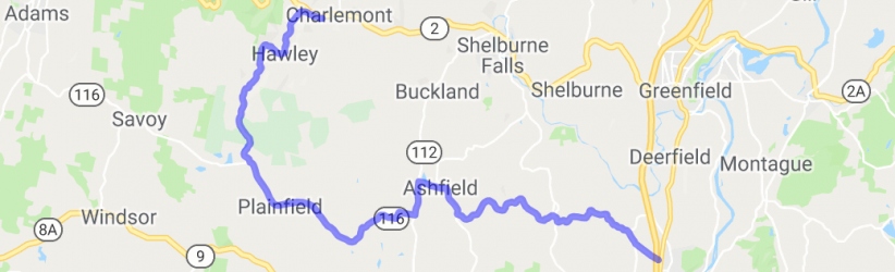 Routes 116 to 84 to 2 |  United States