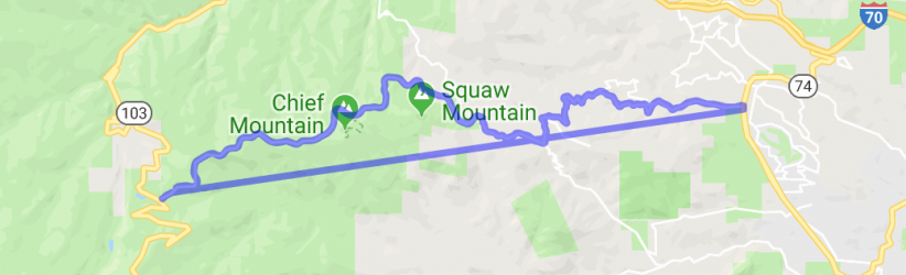 Hwy 66/103 Evergreen Parkway to Mt Evans turnoff |  United States