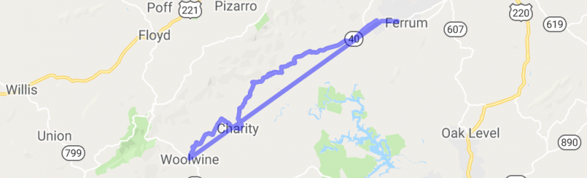 Route 40 - Charity Hwy - Ferrum to Woolwine |  United States