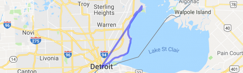 Detroits Jefferson Avenue Along the Water |  United States