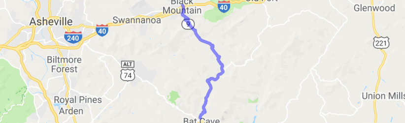 Route 9 - Black Mountain to Bat Cave |  United States