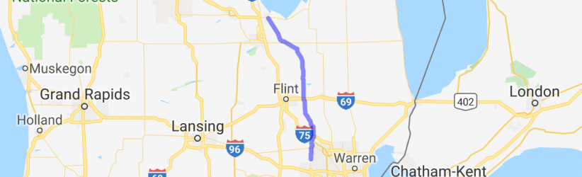 Oakland County Lakes to Bay City on M15 |  United States