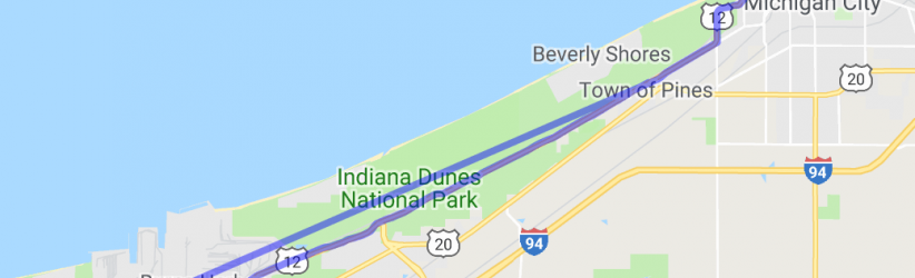 US HWY 12 Through the Indiana Dunes |  United States