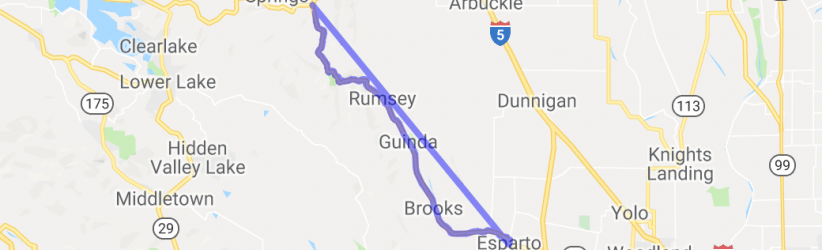 CA Route 36 from Esparto to Wilbur Springs |  United States