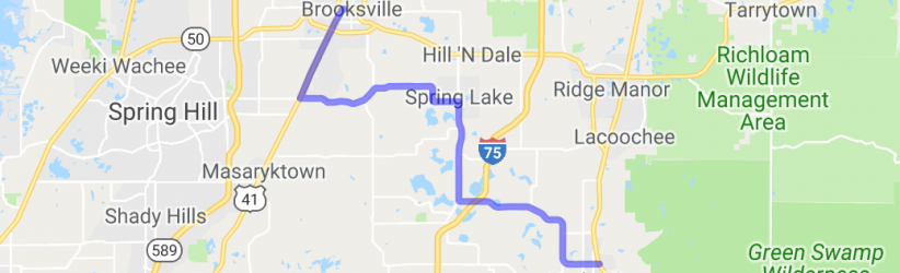 Dade City to Brooksville |  United States