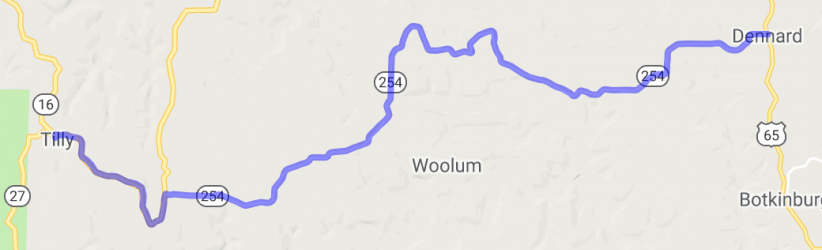 Route 254 between Denard and Tilly Arkansas |  United States