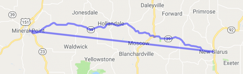 Route 39 - Driftless Region Scenic Ride |  United States