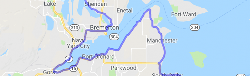 The Puget Sound to Sinclair Inlet to Dyes Inlet Ride |  Washington