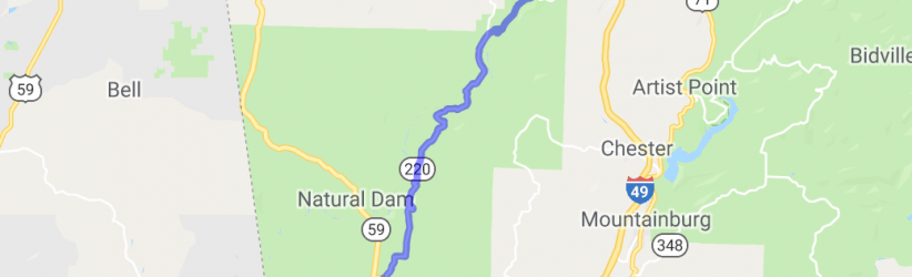 AR 220 from Devil's Den State Park to Cedarville |  United States