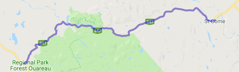 Notre-Dame-de-la merci to St-Come (Quebec, Canada) |  Routes Around the World