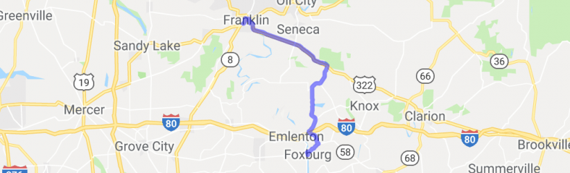 Franklin to Foxburg |  United States