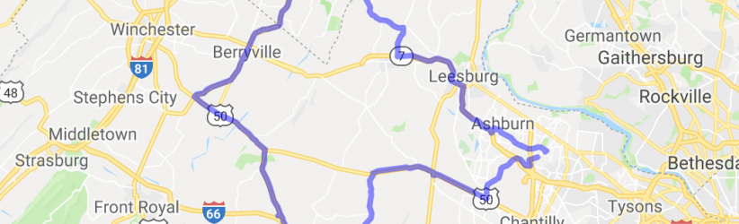 Sterling - Front Royal - Charles Town Loop |  Virginia