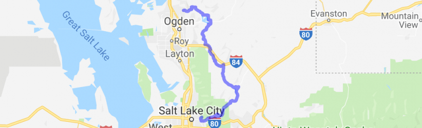 Back roads route from Ogden to Salt Lake |  United States