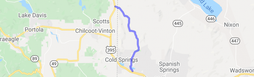 North Red Rock Road Heading Northwest out of Stead Nevada |  United States