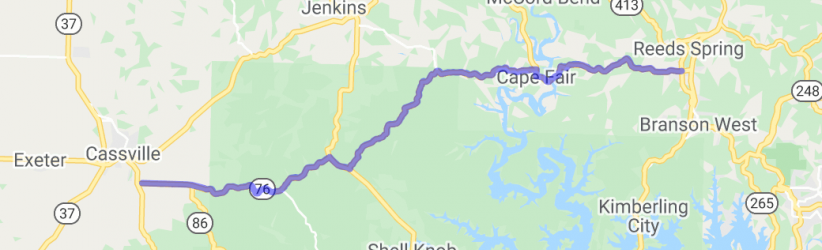 The Missouri Roller Coaster - Route 76 West of Reeds Spring |  United States