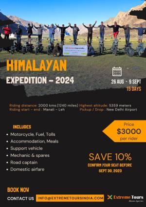 The Great Himalayan Motorcycle Tour - 2024 |  Routes Around the World