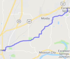County Road H from Liberty MO to Excelsior Springs |  United States